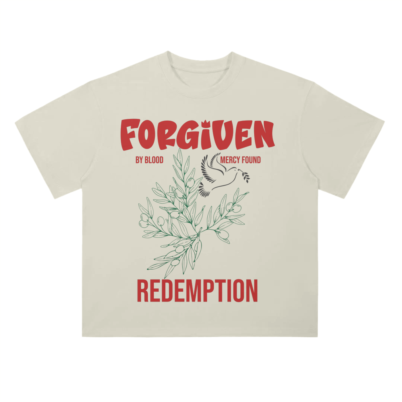 "Forgiven by Blood" Milk Apricot Tee