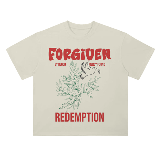 "Forgiven by Blood" Milk Apricot Tee