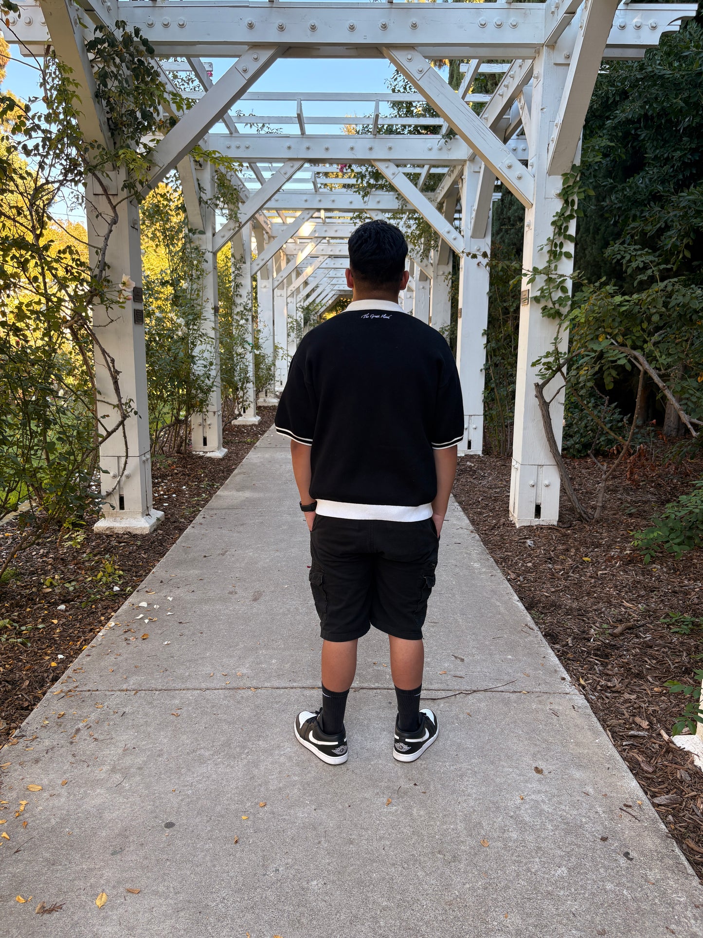 (Pre Order) "Salvation" Black Knit Polo