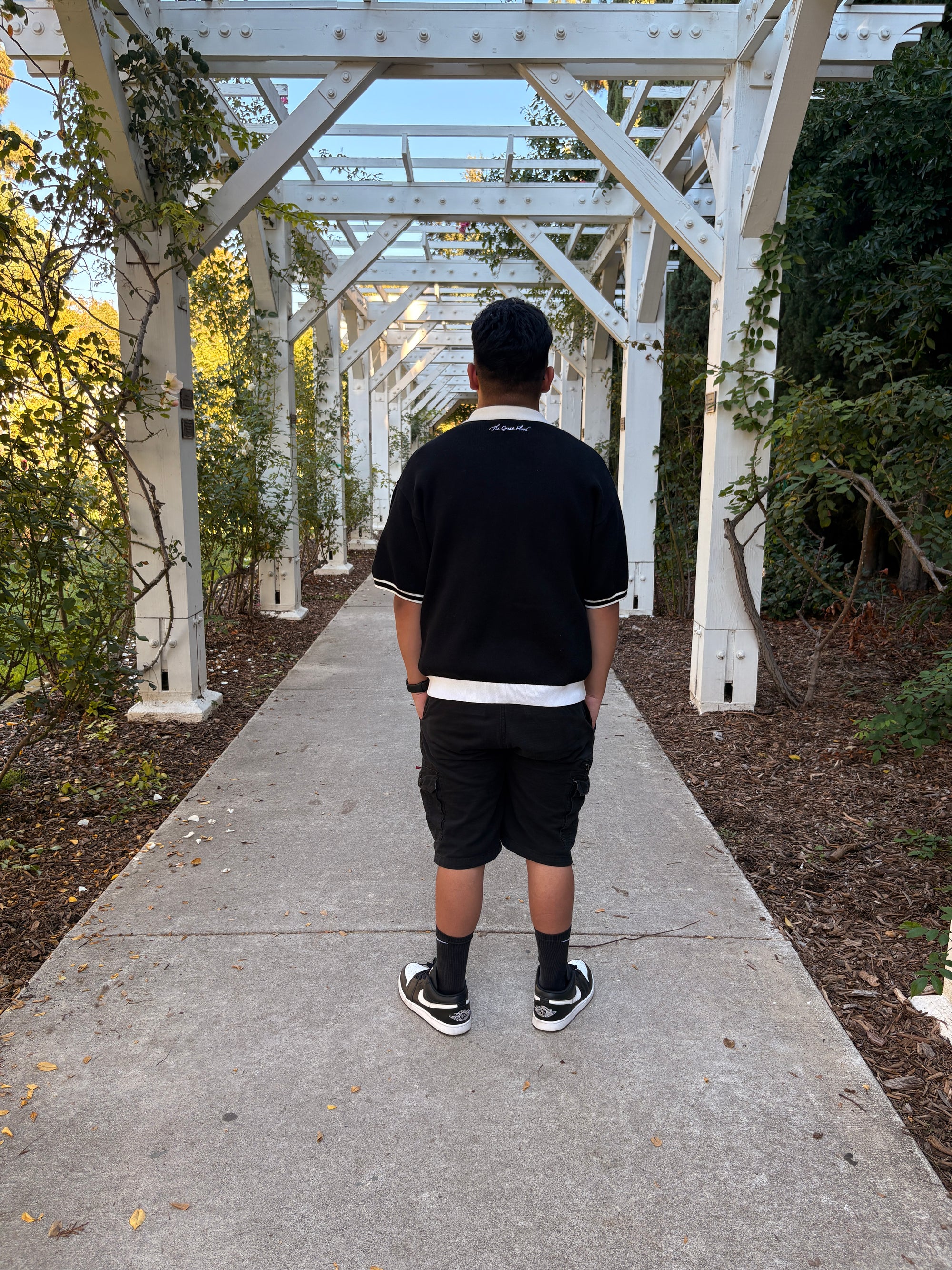 (Pre Order) "Salvation" Black Knit Polo