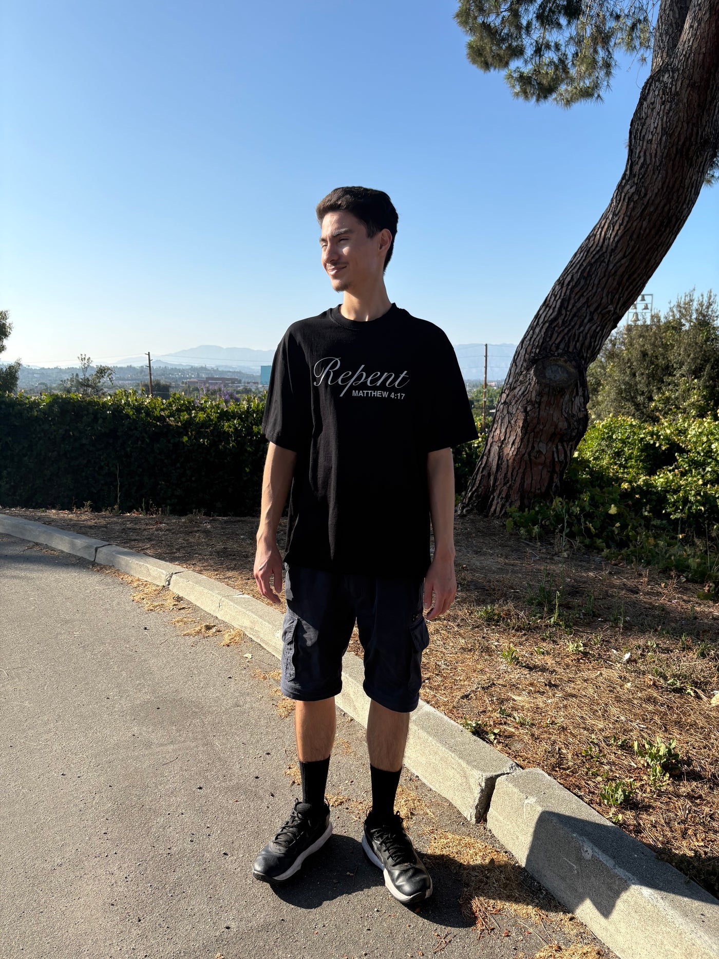 "Matthew 4:17" Black Tee