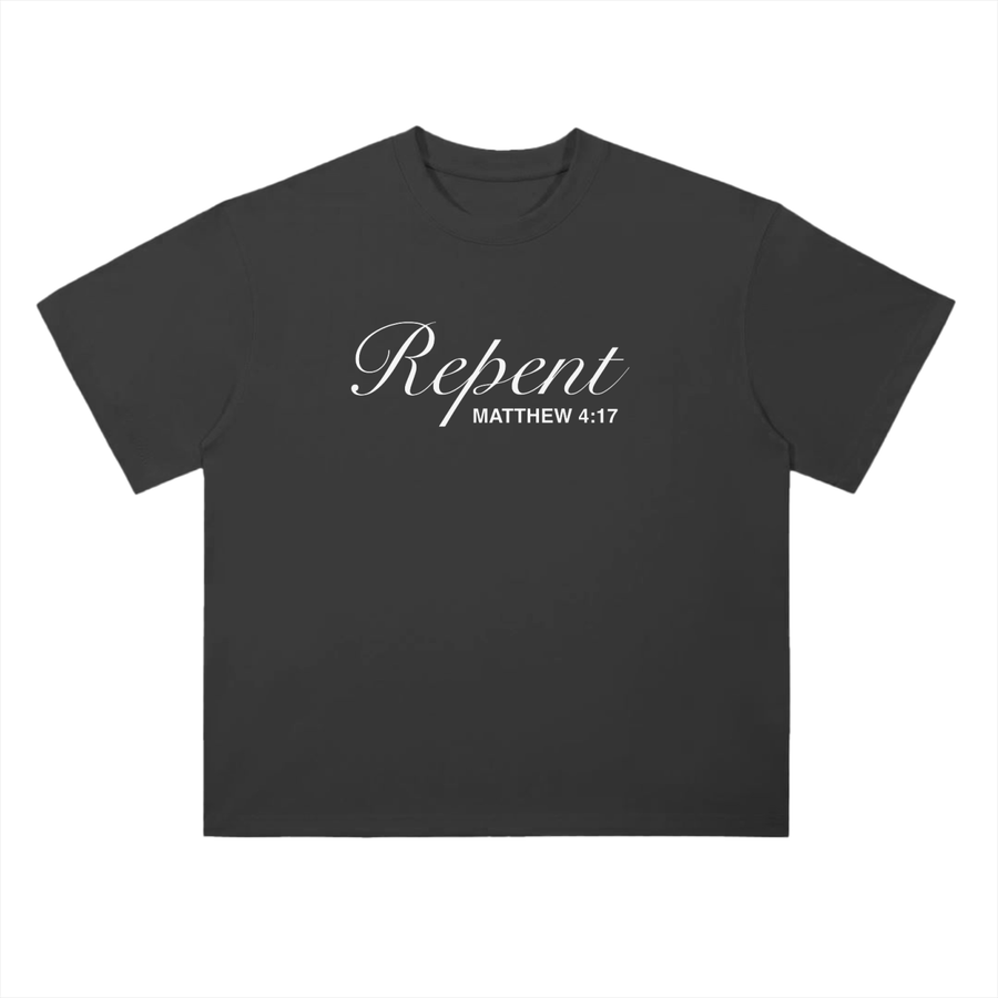 "Matthew 4:17" Black Tee