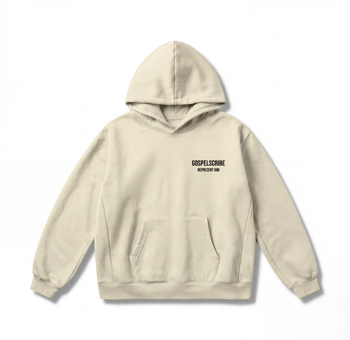 “Represent Him” Cream Hoodie