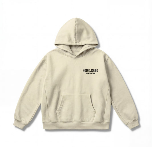 “Represent Him” Cream Hoodie