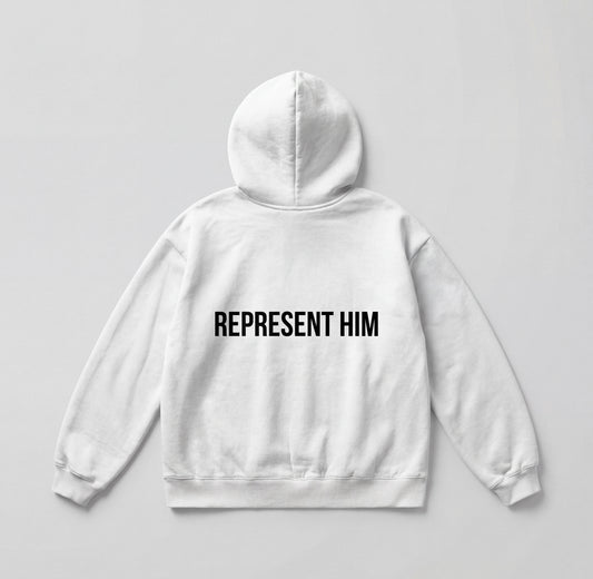 “Represent Him” White Hoodie