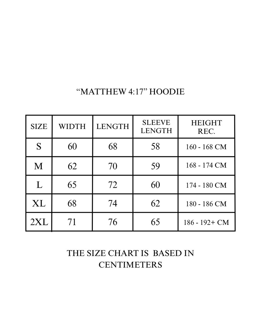 “Matthew 4:17” White Hoodie — White - Image 2