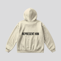“Represent Him” Cream Hoodie
