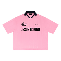 "JESUS IS KING" PINK JERSEY