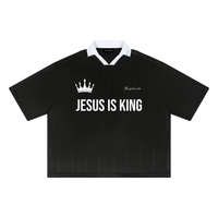 "JESUS IS KING" BLACK JERSEY