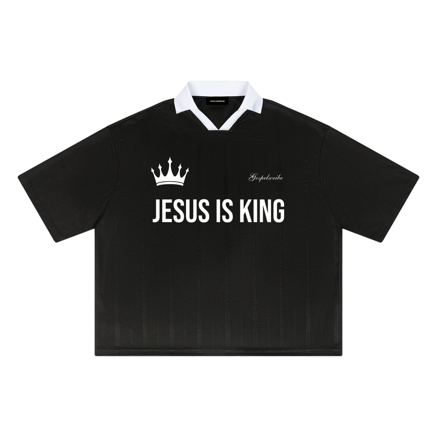 "JESUS IS KING" BLACK JERSEY — Black