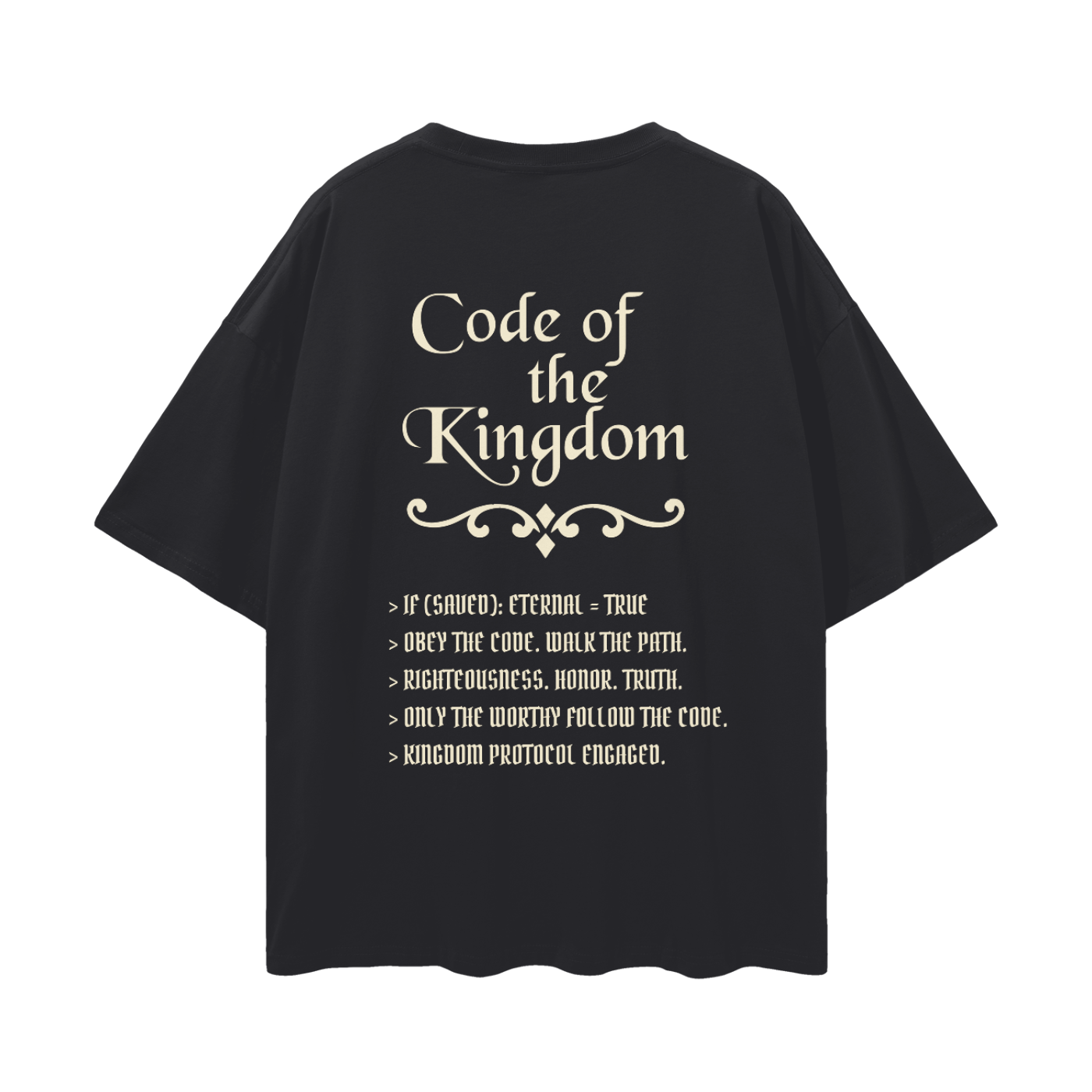 "Code of the Kingdom" Black Tee